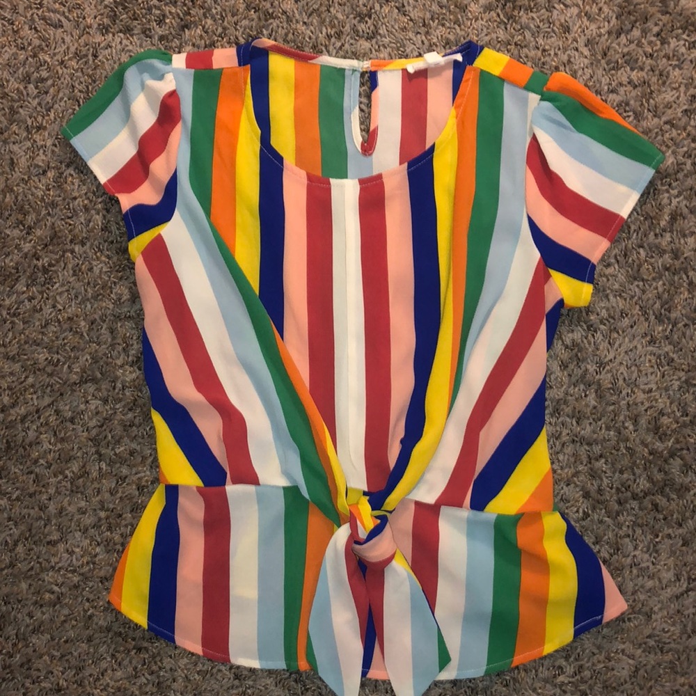 E & M Striped Blouse